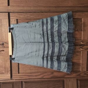 Grey silk skirt